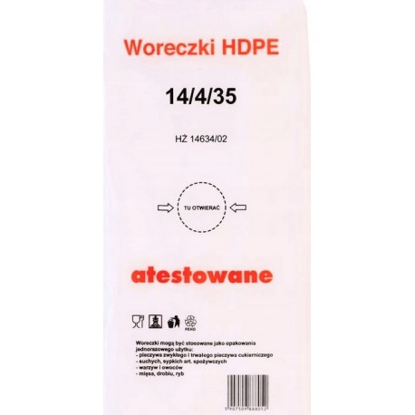 Woreczki HDPE 14/35 a'800 7mic